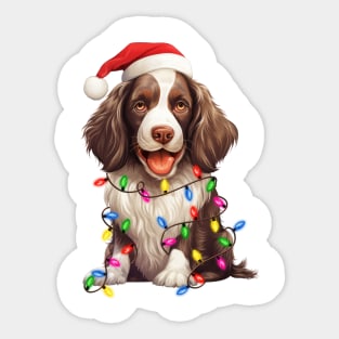 Christmas English Springer Spaniel Sticker